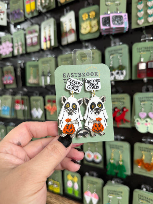 Sneaky Raccoons earrings