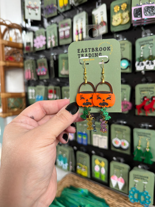 Sugar-Spill Pumpkin Earrings