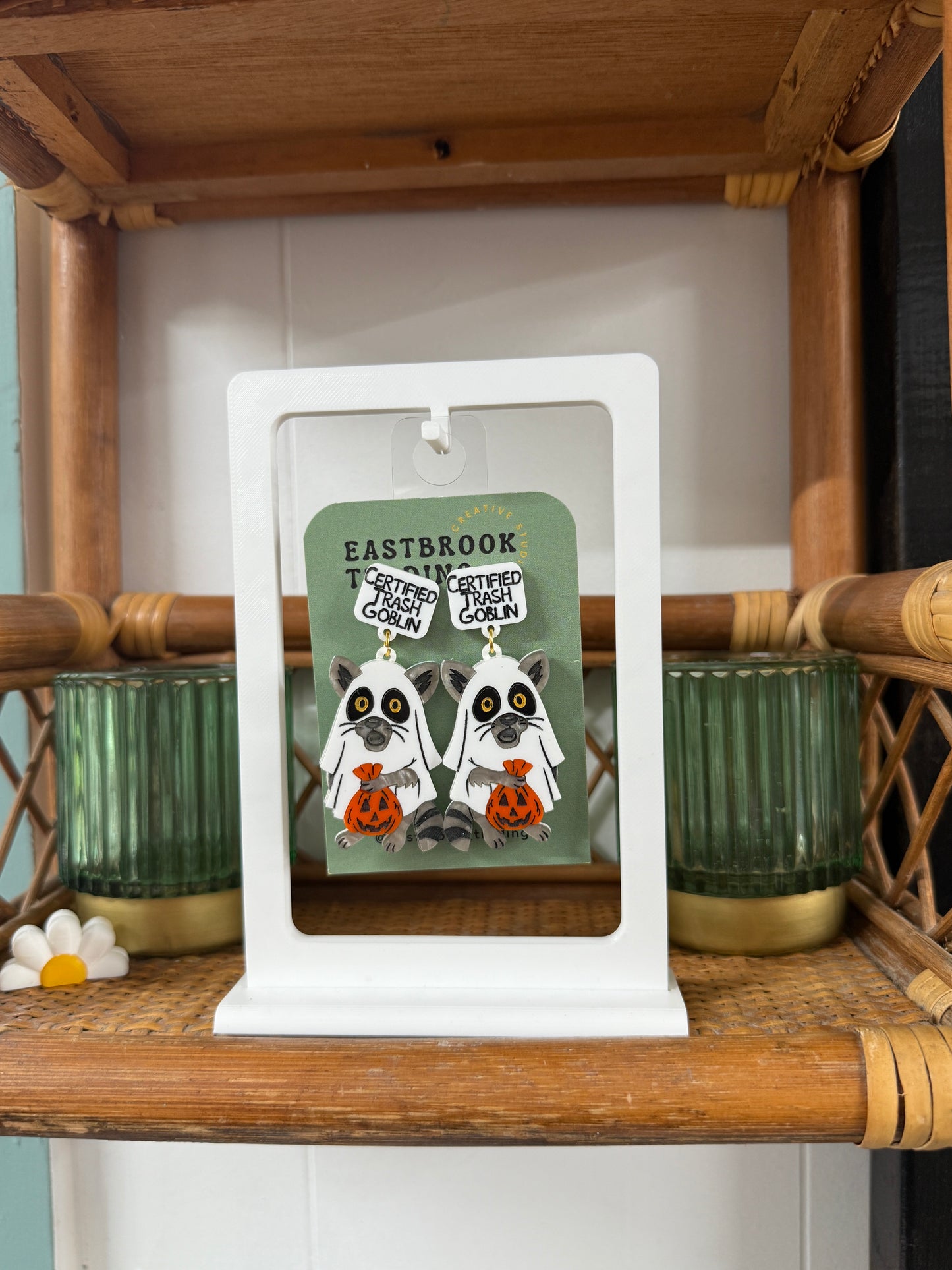 Sneaky Raccoons earrings