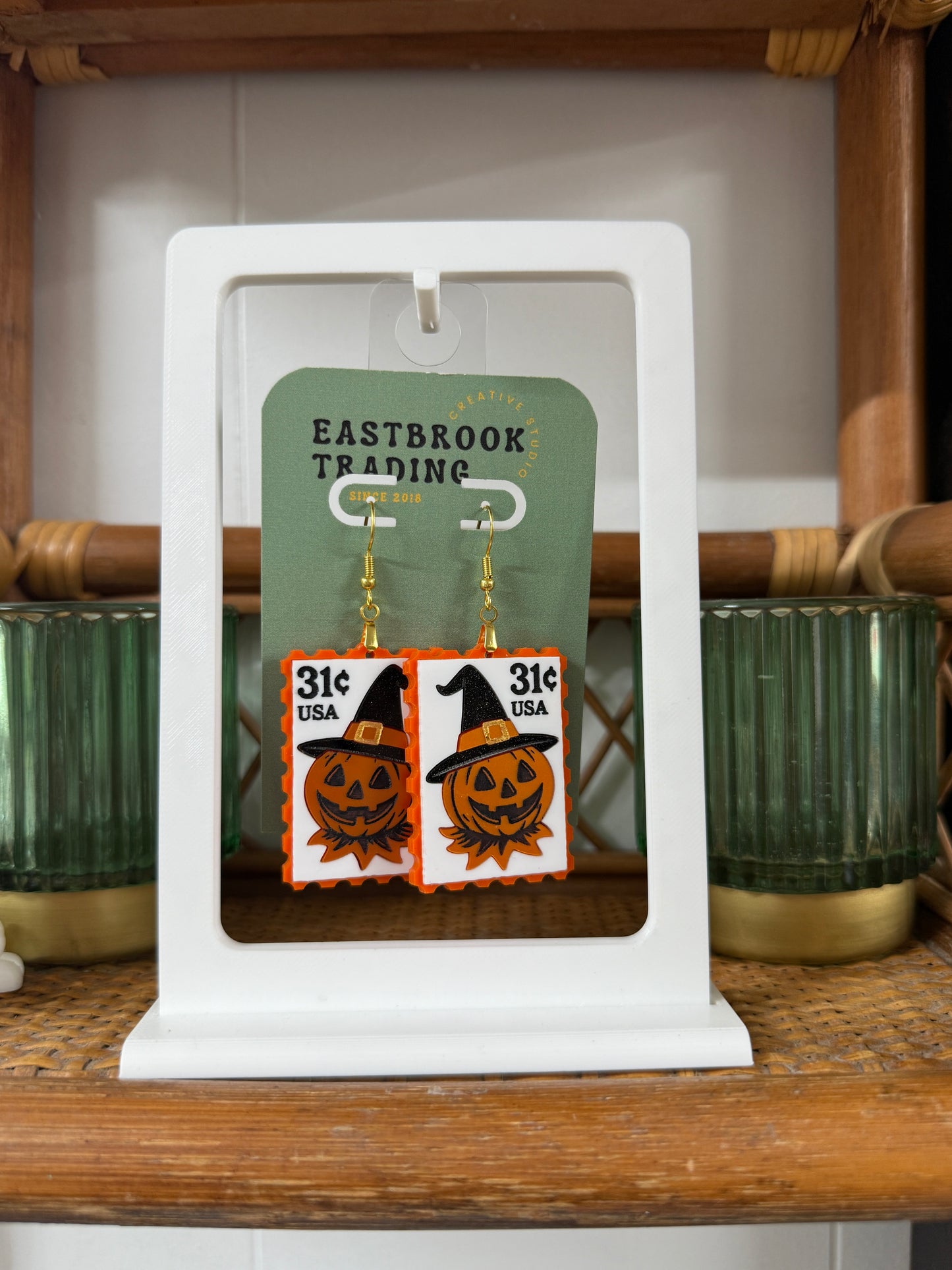 Pumpkin Stamp Earrings