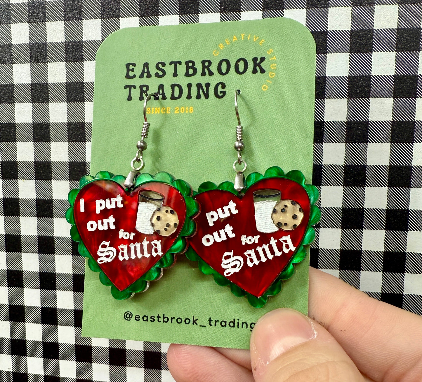 Milk and Cookies for Santa Earrings