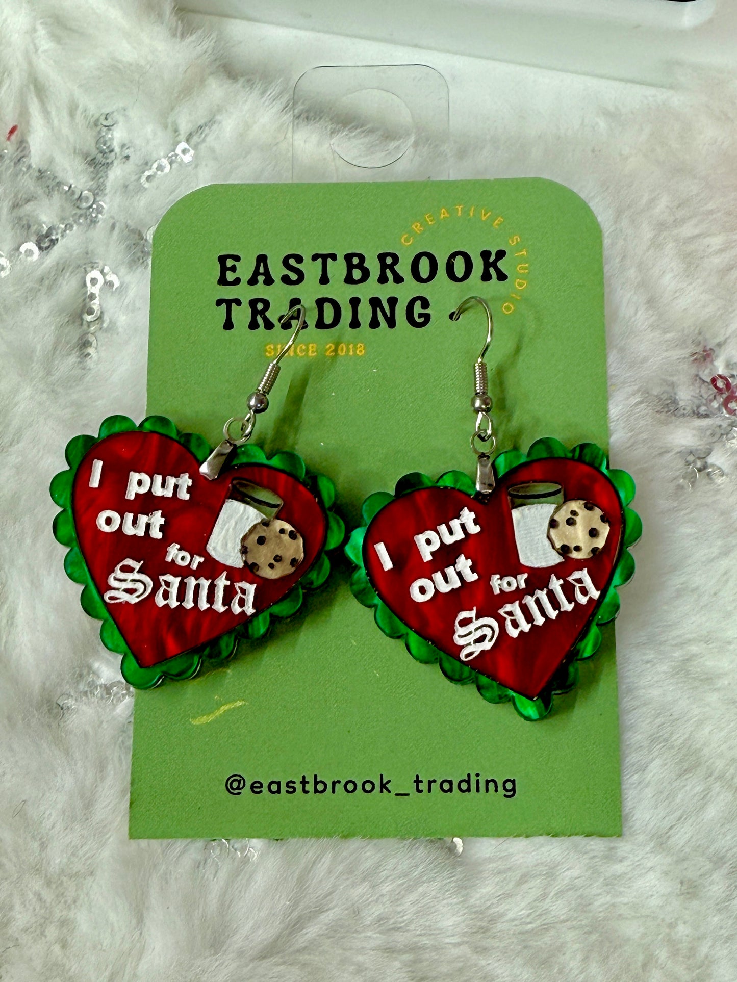 Milk and Cookies for Santa Earrings