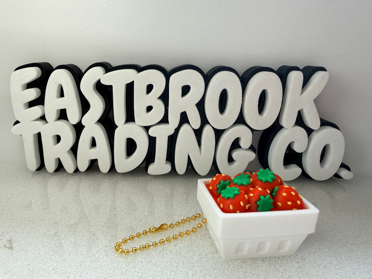 Strawberry Basket Clicker Keychain