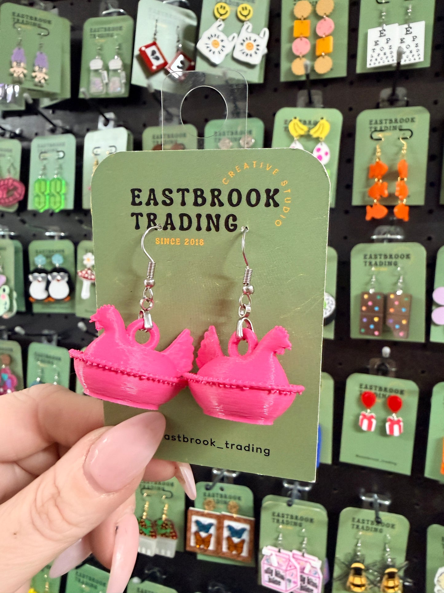 Hen in Nest Earrings