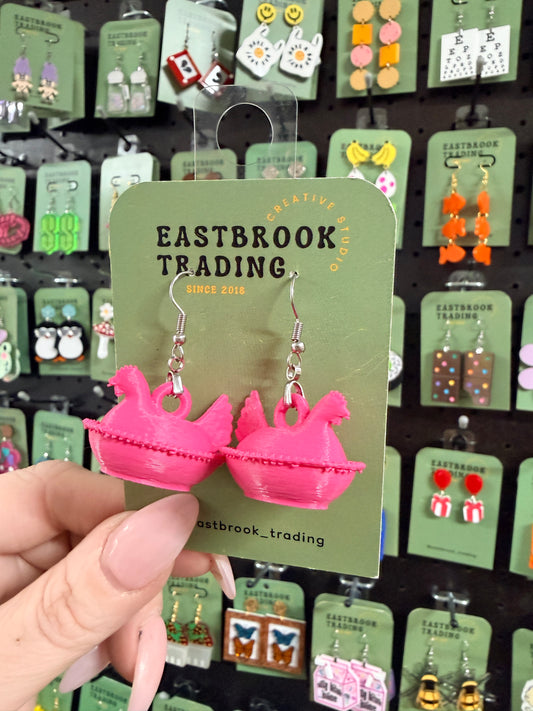 Hen in Nest Earrings
